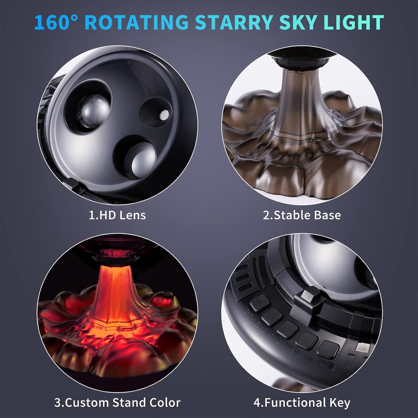 UFO Star Projector Night Light
