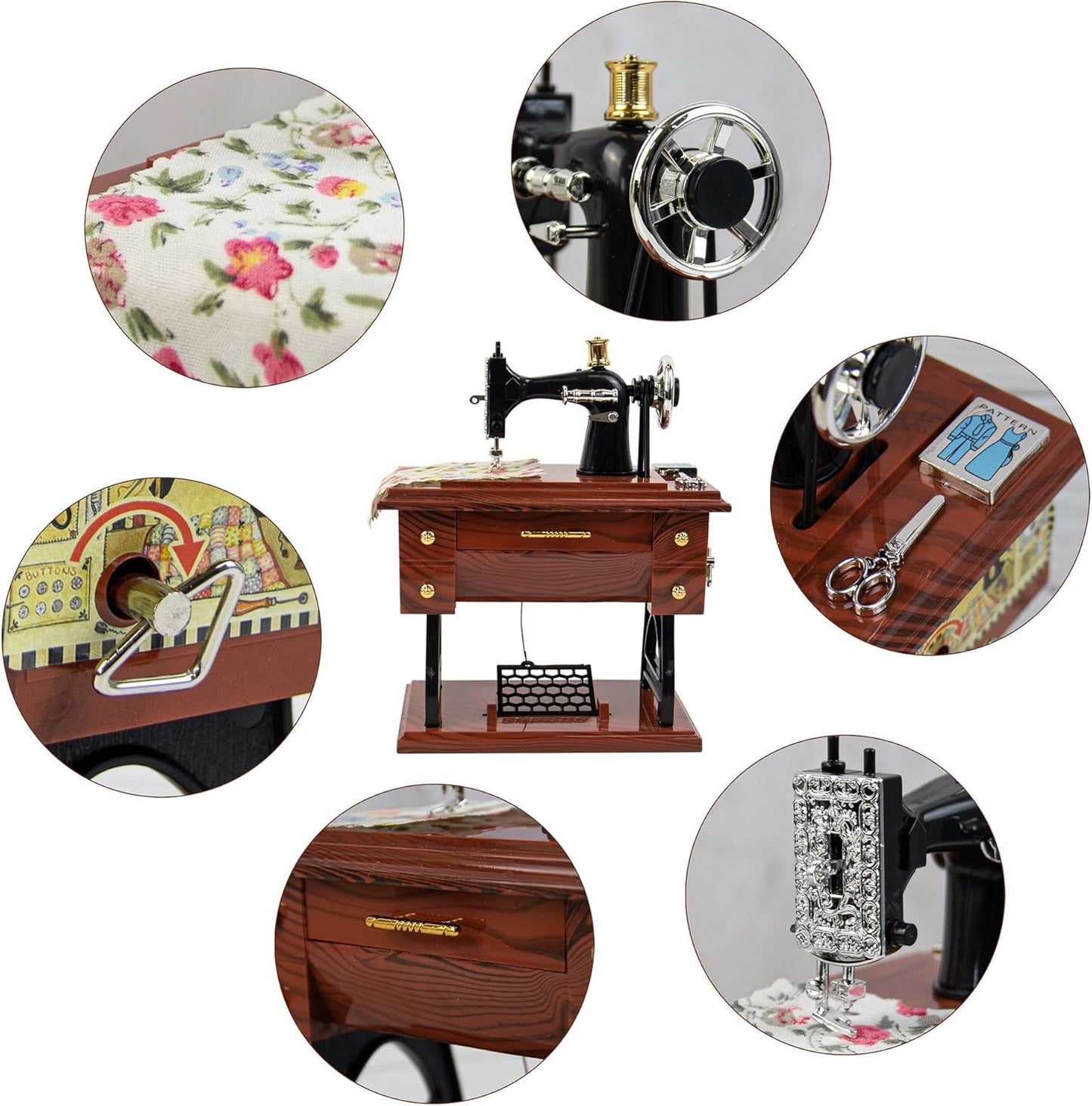 Vintage Mini Sewing Music Box