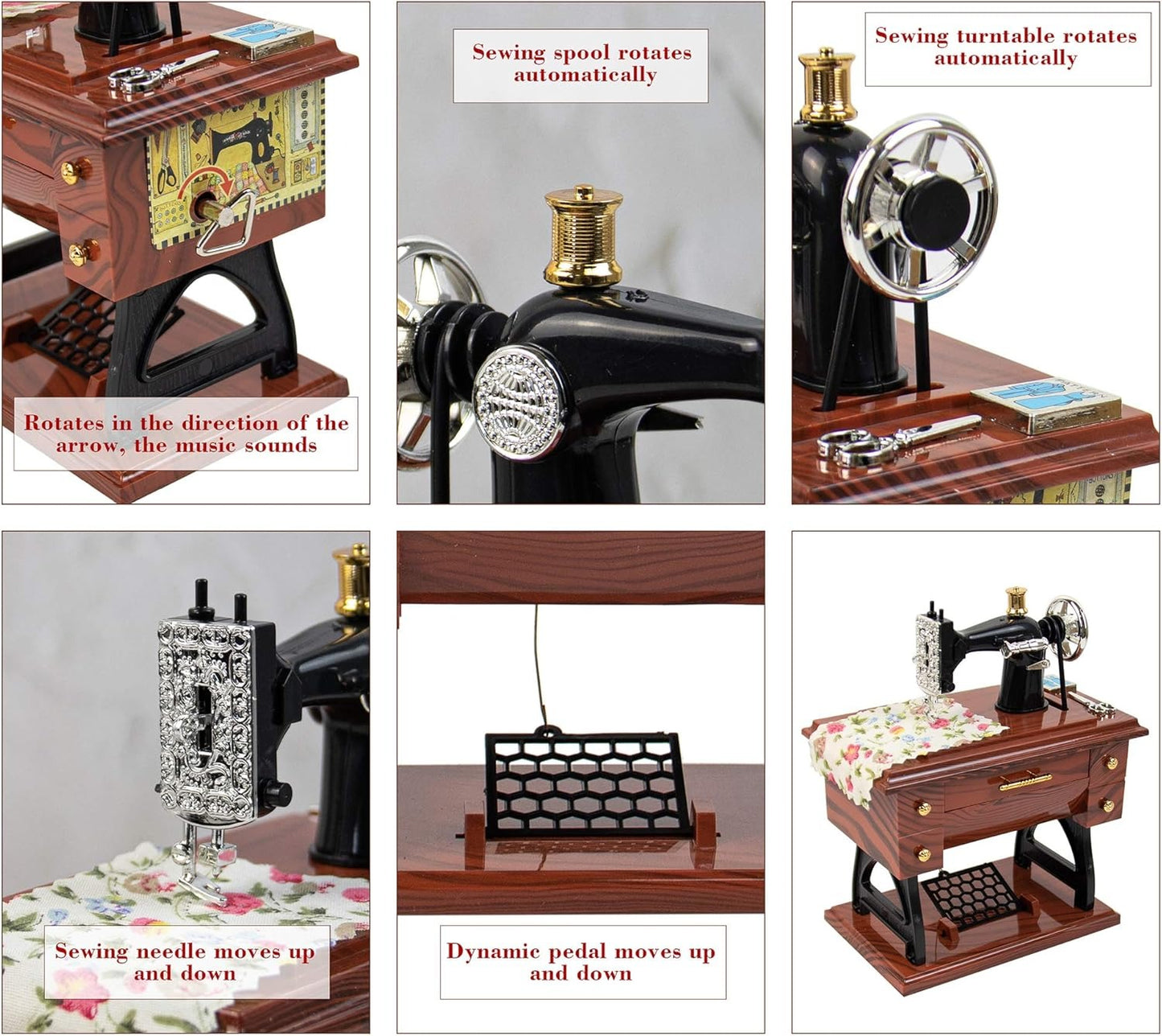 Vintage Mini Sewing Music Box