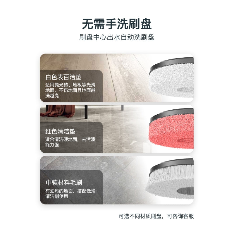 Portable Commercial Floor Scrubber Machine, Lightweight 21Lbs, Rechargeable Lithium-Ion Battery 90mins Working,for Large Areas Cleaning Works,Hotels