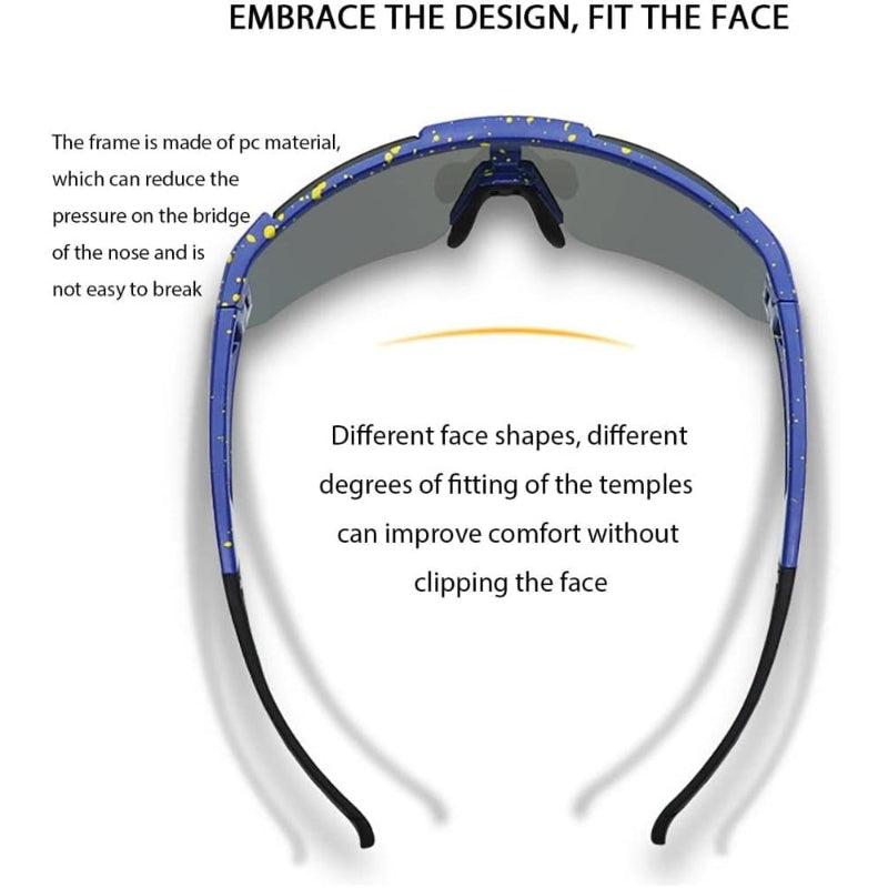 Polarized Sunglasses for Men and Women Eyewear Outdoor UV400 Cycling Sports Glasses for Driving、 Running、 Fishing Golf Hiking
