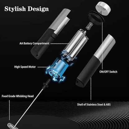 Stainless Steel Electric Milk  Frother