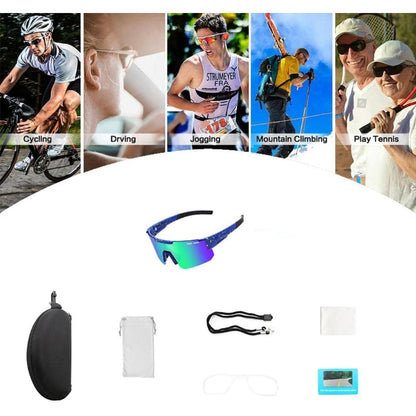 Polarized Sunglasses for Men and Women Eyewear Outdoor UV400 Cycling Sports Glasses for Driving、 Running、 Fishing Golf Hiking