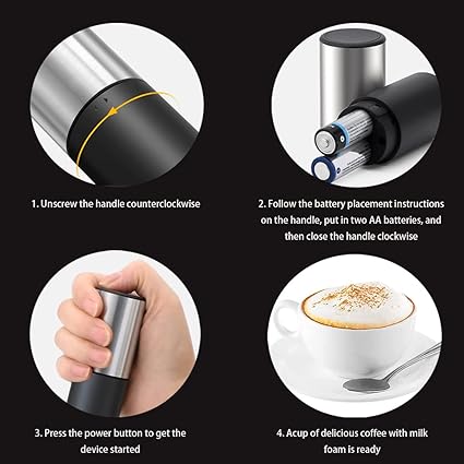 Stainless Steel Electric Milk  Frother