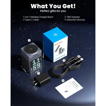 6-in-1 Wireless Charger with Speaker
