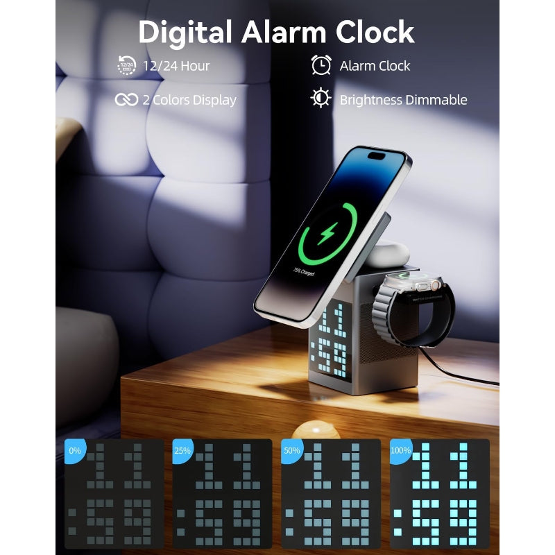 6-in-1 Wireless Charger with Speaker