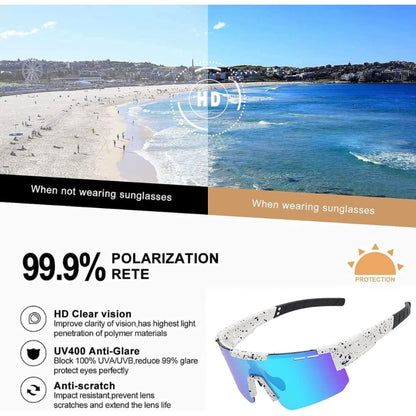 Polarized Sunglasses for Men and Women Eyewear Outdoor UV400 Cycling Sports Glasses for Driving、 Running、 Fishing Golf Hiking