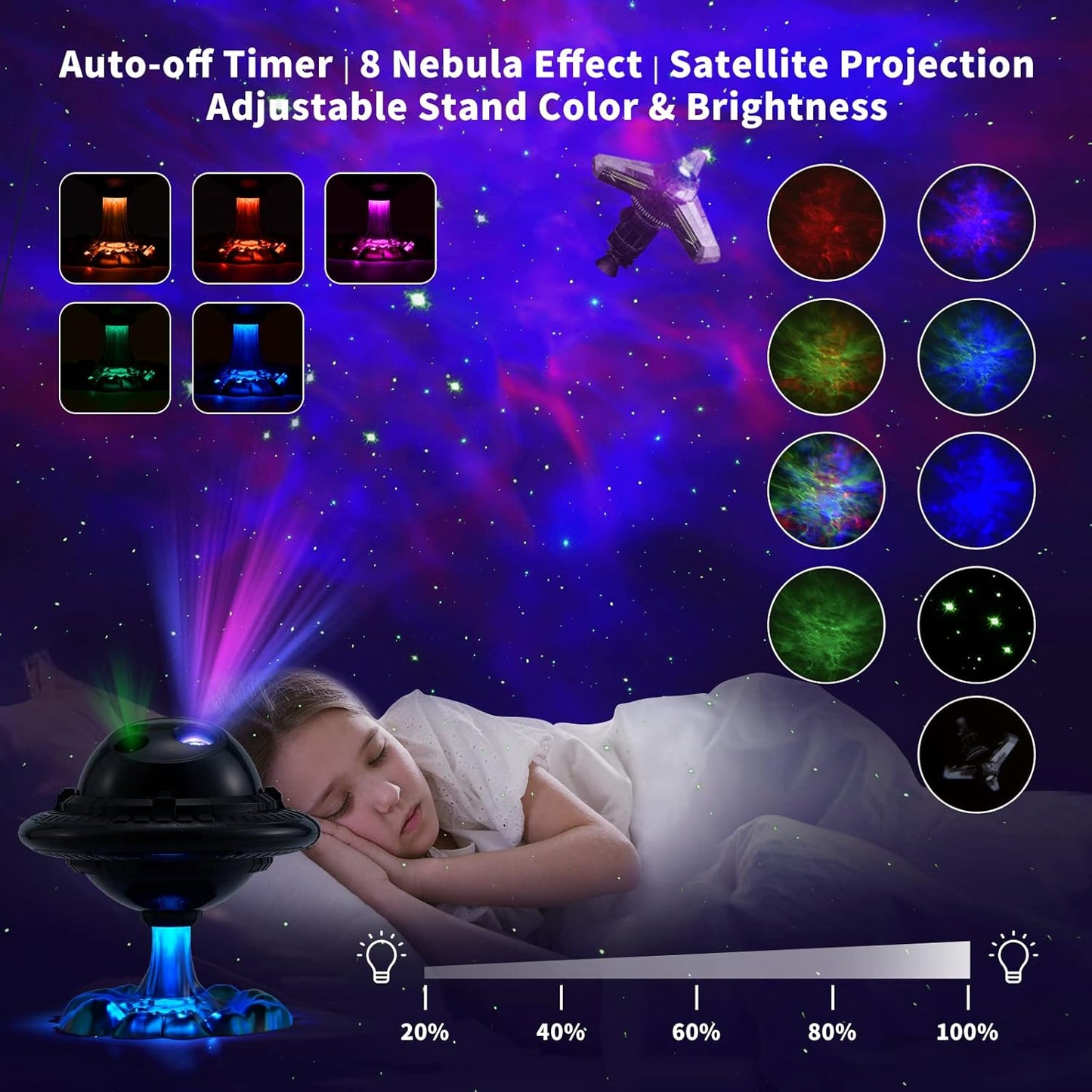 UFO Star Projector Night Light
