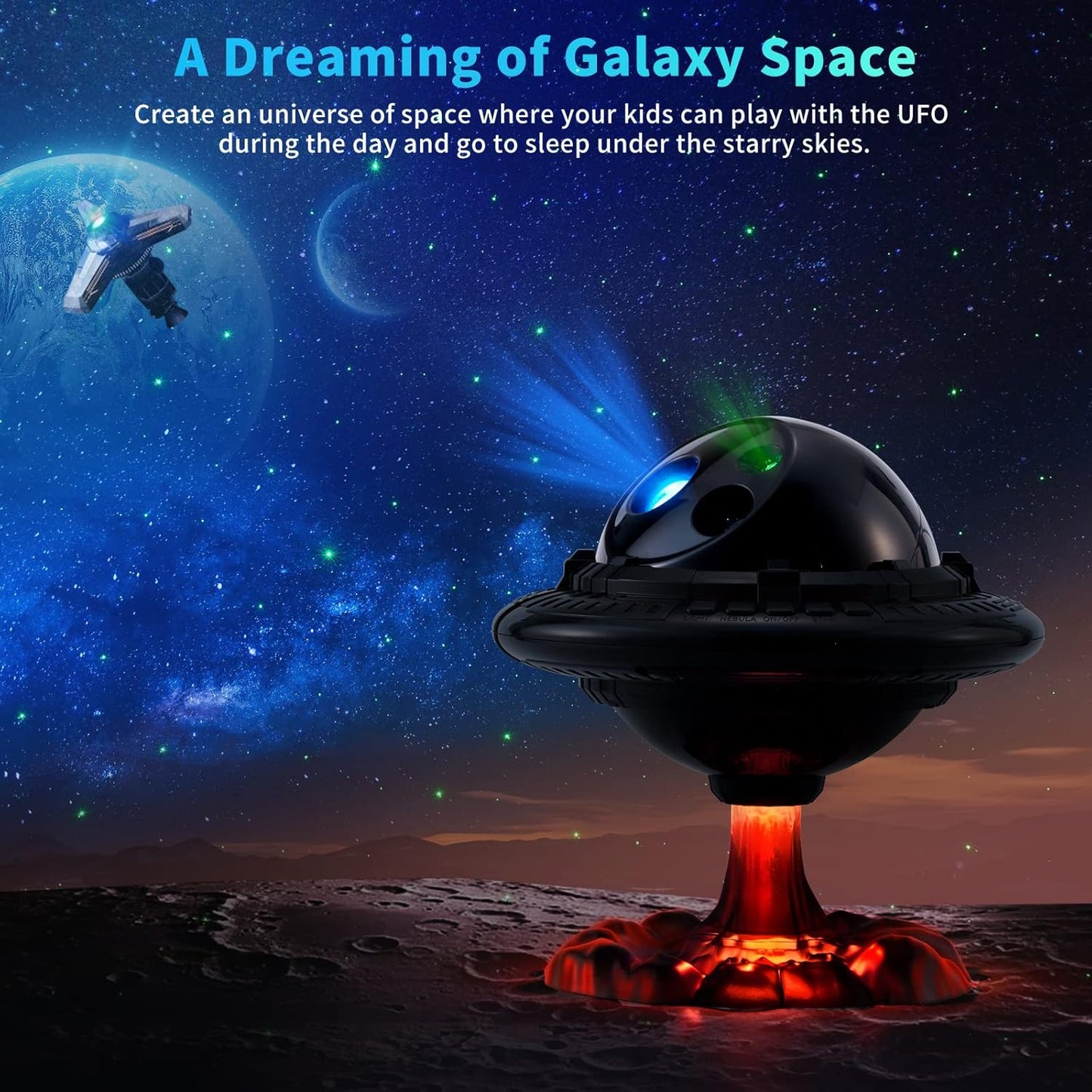UFO Star Projector Night Light