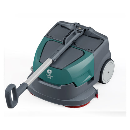 Portable Commercial Floor Scrubber Machine, Lightweight 21Lbs, Rechargeable Lithium-Ion Battery 90mins Working,for Large Areas Cleaning Works,Hotels