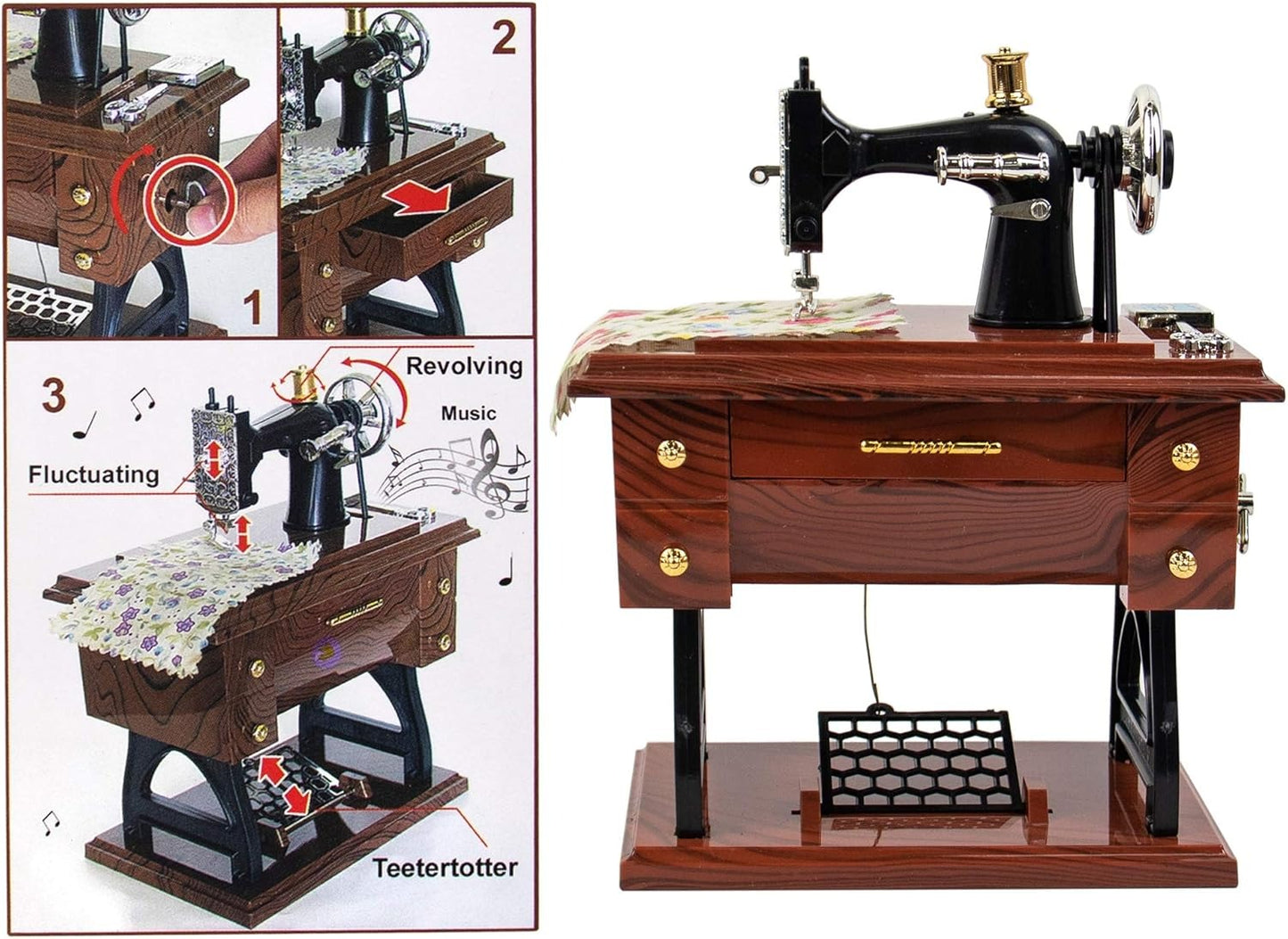Vintage Mini Sewing Music Box