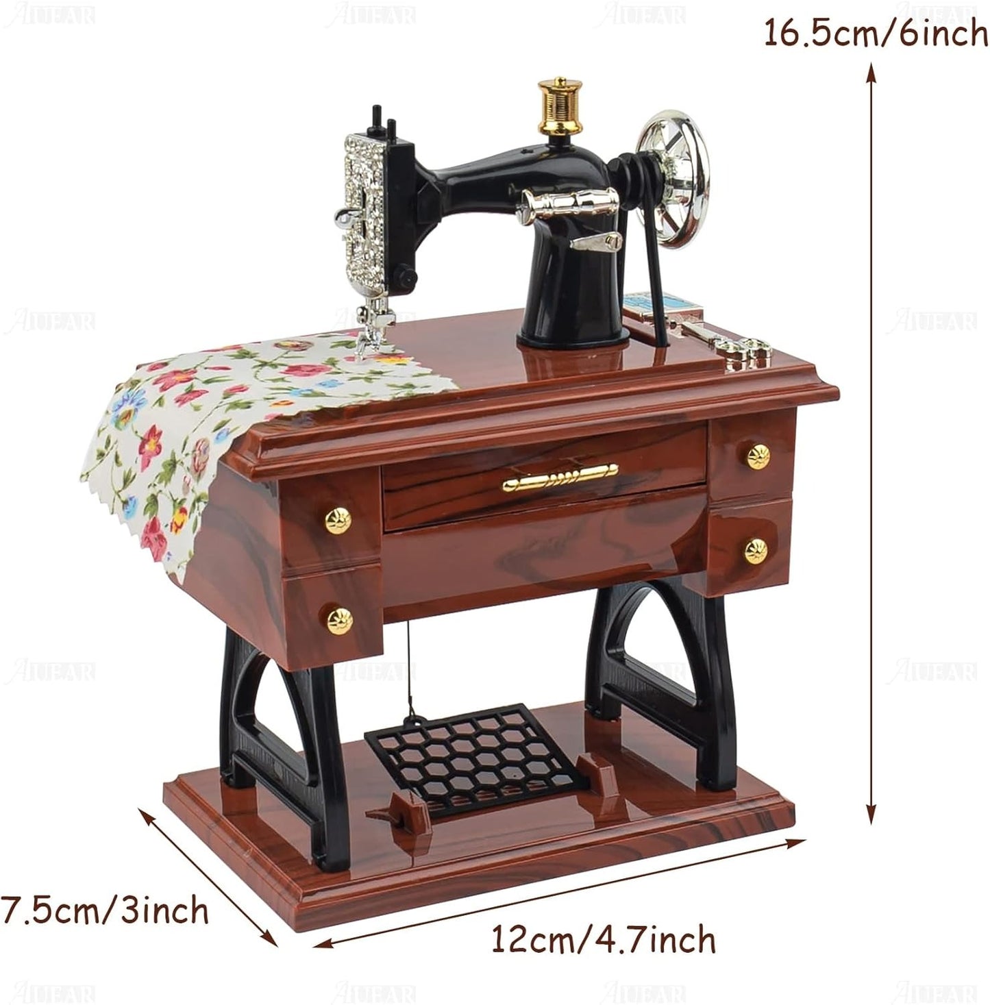 Vintage Mini Sewing Music Box